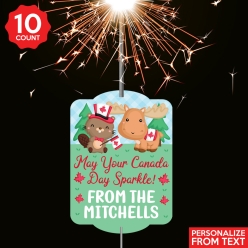 60% OFF: Canada Day Cute Personalized Sparklers and Tags - 10pk
