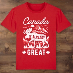 55% OFF: Canada's Already Great Moose Red Shirt