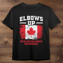 55% OFF: Elbows Up Canada Black Shirt