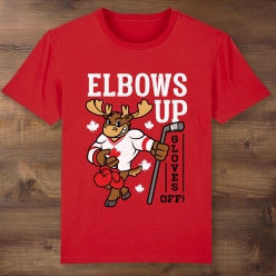 55% OFF: Elbows Up Moose Canada Red Shirt