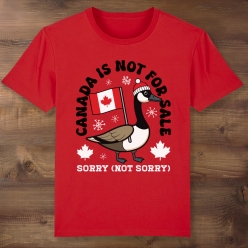 55% OFF: Canada Is Not For Sale Goose Red Shirt