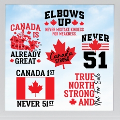 50% OFF: Canada Strong Large Window/Wall Decals - 6 PK