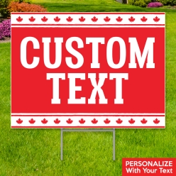 34% OFF: Canada Custom Text All Weather Large Yard Sign