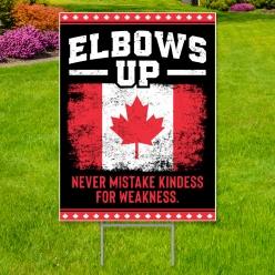34% OFF: Canada Elbows Up All Weather Large Yard Sign