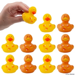 Bright Orange & Yellow Candy Corn Rubber Ducks-10 Pack