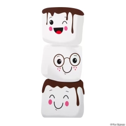 Stacked Smiling Marshmallows Tabletop Stand-Up