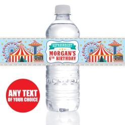 Carnival PERSONALIZED VINYL Bottle Labels - 10 PK