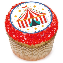 Carnival Cupcake Icing Toppers 12pk