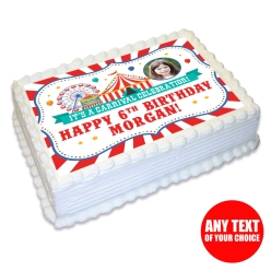 Carnival Photo Personalizable Edible Icing