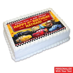 Disney Cars Personalized Edible Icing