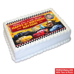 Disney Cars Photo Personalized Edible Icing