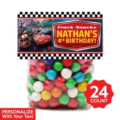 Cars Personalized Treat Bags & Tags - 24pk
