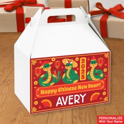 60% OFF: Chinese New Year Snake Large Personalized Gable Box