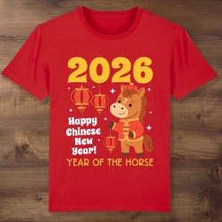 Chinese New Year Horse Red T-Shirt