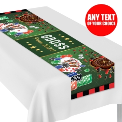 Casino PERSONALIZED Vinyl 5ft PROM Table Runner
