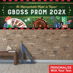 Casino Prom PERSONALIZED Giant Vinyl Keepsake Banner