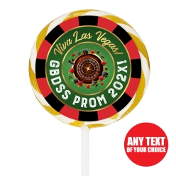 Casino Prom PERSONALIZED Lollipops - 12 Pk