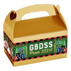 Casino Gold Metallic 15.4cm PERSONALIZED PROM Gift Box