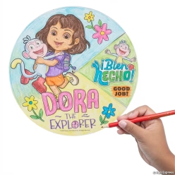 Dora the Explorer Colour Your Own Character Wheels-12Pk