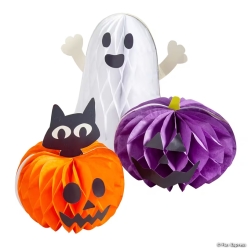 Halloween Character Honeycomb Tissue Paper Centerpieces-3Pk