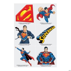 Superman Character & Logo Temporary Tattoos-72Pk