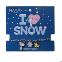 Peanuts I Love Snow Charm Bracelet with Card for 12