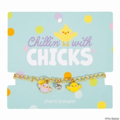 Easter Chillin' with Chicks Charm Bracelets with Card - 6PK