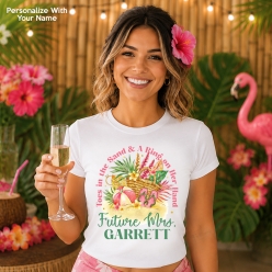 Chic Aloha Personalized Bridal Shower T-shirt- Choose Size
