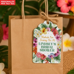 Chic Aloha PERSONALIZED Thank You Tags - 6 Pk