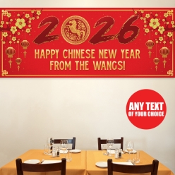 Year of the Horse 2026 PERSONALIZED Giant Vinyl Keepsake Banner