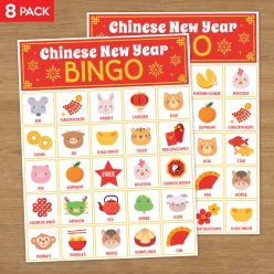 20% OFF: Chinese New Year Bingo Party Game for 8