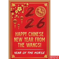 Year of the Horse 2026 PERSONALIZED Vinyl Keepsake Door Sign