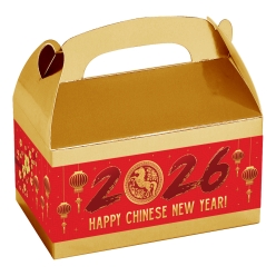 Year of the Horse 2026 Gold Metallic Large Treat Box