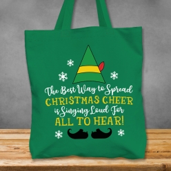 Premium XL Elf Movie Christmas Cheer Green Tote