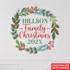 Christmas Wreath Family Personalized 12