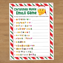 Emoji Christmas Movie Trivia Activity Sheet