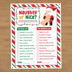 Christmas Naughty or Nice List Activity Sheet