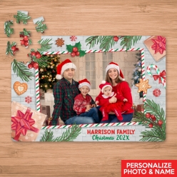Personalized 120pc Christmas Photo Puzzle w/ Name