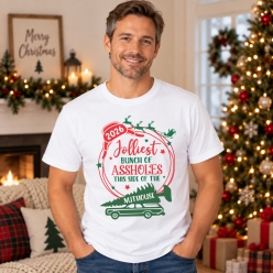 Jolliest Assholes Christmas T-shirt- All Sizes