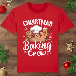 Christmas Baking Crew Red T-shirt