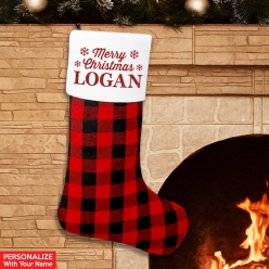Personalized Red & Black Plaid 18