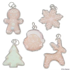 Once Upon a Snowfall Christmas Enamel Charm Set-24Pk