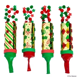 Christmas Metallic Confetti Poppers Craft Kits-8Pk