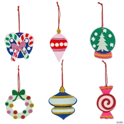 A Time for Joy Foam Christmas Ornament Craft Kit-6Pk