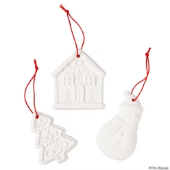 Fireside Folk Plaster Christmas Ornament with Paint Craft Kit