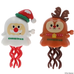 Christmas Santa Claus & Reindeer Wiggle Dancer Toys-2Pk