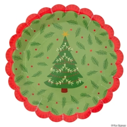 Fireside Folk Christmas Dinner Plates-50Pk