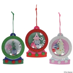 A Time for Joy Christmas Tree Shaker Ornament Craft Kits-6Pk