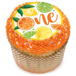 Citrus ONE Cupcake Icing Toppers 12pk