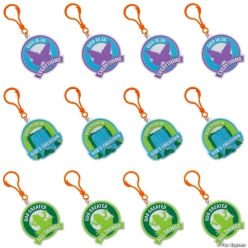 Rainforest VBS Backpack Clips with Rubber Charms-12Pk